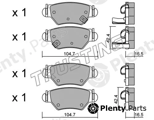 Trusting 268.0 — Brake Pad Set, disc brake