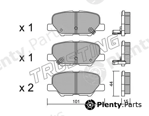 Trusting 1011.0 — Brake Pad Set, disc brake