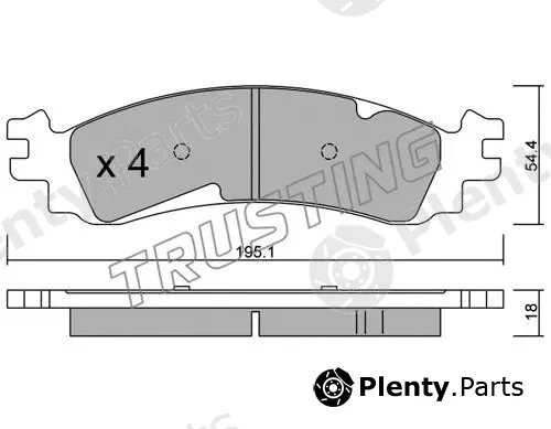 Trusting 702.0 — Brake Pad Set, disc brake