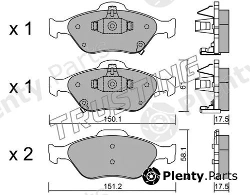Trusting 325.1 — Brake Pad Set, disc brake