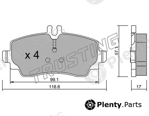 Trusting 319.0 — Brake Pad Set, disc brake