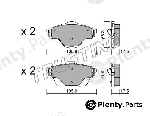 Trusting 1004.0 — Brake Pad Set, disc brake