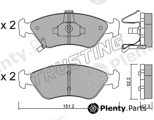 Trusting 380.0 — Brake Pad Set, disc brake