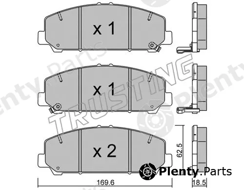 Trusting 1075.0 — Brake Pad Set, disc brake