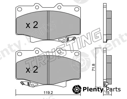 Trusting 156.0 — Brake Pad Set, disc brake