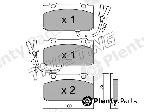 Trusting 042.1 — Brake Pad Set, disc brake