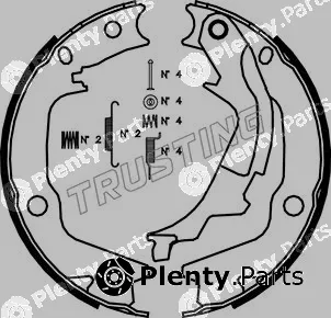 Trusting 046.222K — Brake Shoe Set, parking brake