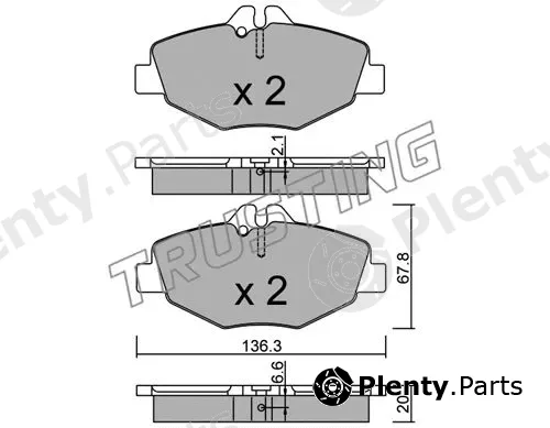 Trusting 578.0 — Brake Pad Set, disc brake