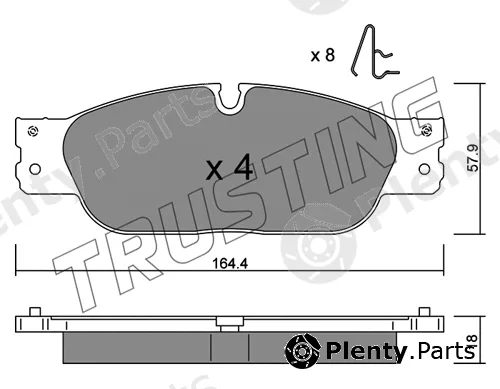 Trusting 1189.0 — Brake Pad Set, disc brake