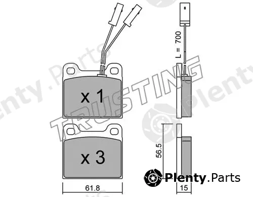 Trusting 003.1 — Brake Pad Set, disc brake