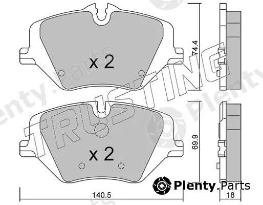 Trusting 1354.0 — Brake Pad Set, disc brake