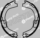 Trusting 253.686 — Brake Shoe Set, parking brake