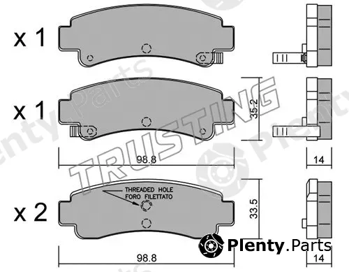 Trusting 417.0 — Brake Pad Set, disc brake