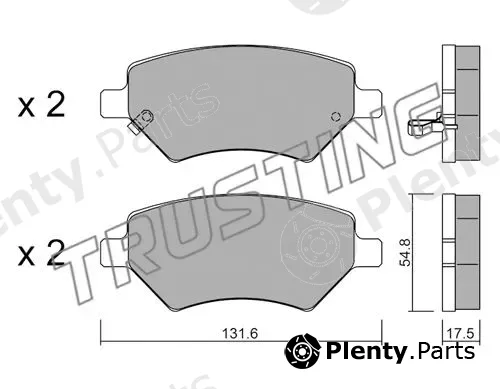 Trusting 1077.0 — Brake Pad Set, disc brake
