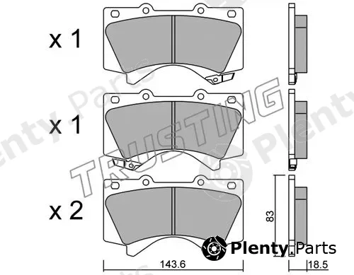 Trusting 837.0 — Brake Pad Set, disc brake