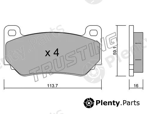 Trusting 406.0 — Brake Pad Set, disc brake