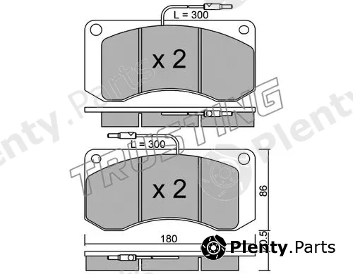 Trusting 281.0 — Brake Pad Set, disc brake