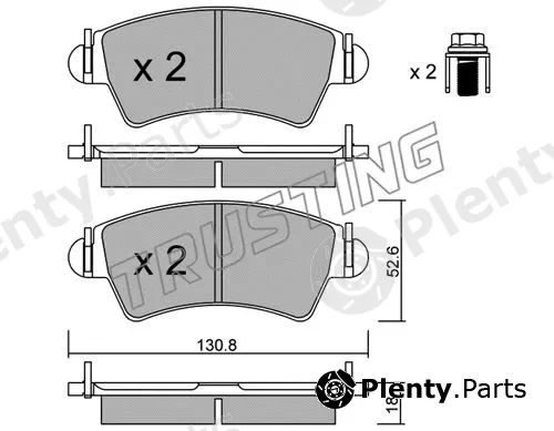 Trusting 322.0 — Brake Pad Set, disc brake