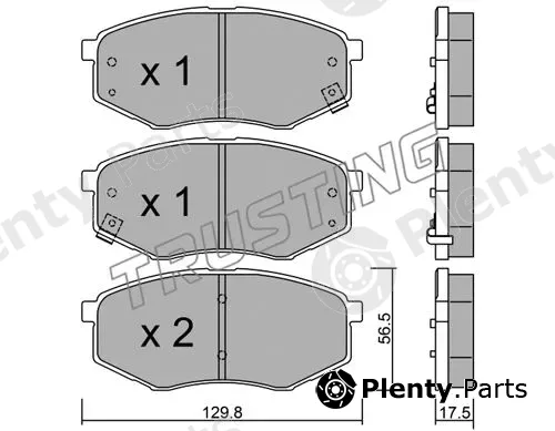 Trusting 958.0 — Brake Pad Set, disc brake