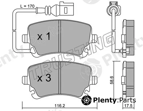 Trusting 570.0 — Brake Pad Set, disc brake