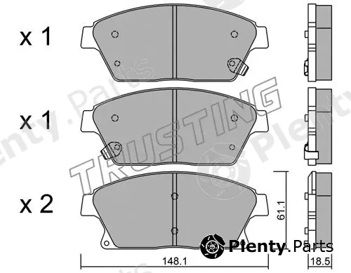 Trusting 856.0 — Brake Pad Set, disc brake