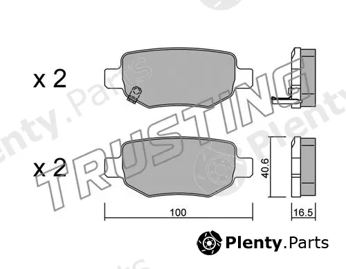 Trusting 1078.0 — Brake Pad Set, disc brake