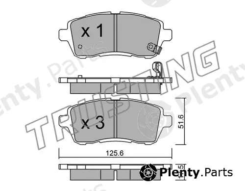 Trusting 809.0 — Brake Pad Set, disc brake