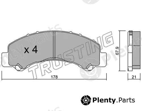 Trusting 941.0 — Brake Pad Set, disc brake