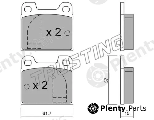 Trusting 009.0 — Brake Pad Set, disc brake