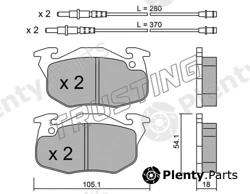 Trusting 039.1 — Brake Pad Set, disc brake