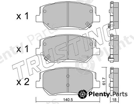 Trusting 1297.0 — Brake Pad Set, disc brake