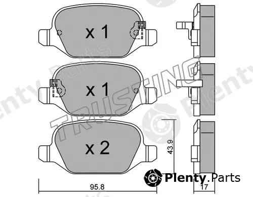 Trusting 333.4 — Brake Pad Set, disc brake