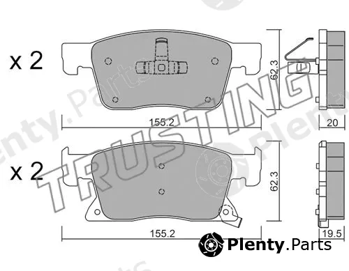 Trusting 1115.0 — Brake Pad Set, disc brake