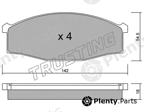 Trusting 513.0 — Brake Pad Set, disc brake