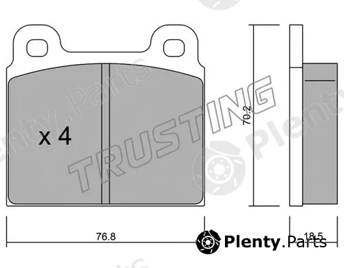 Trusting 080.0 — Brake Pad Set, disc brake