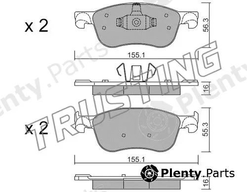 Trusting 1142.0 — Brake Pad Set, disc brake