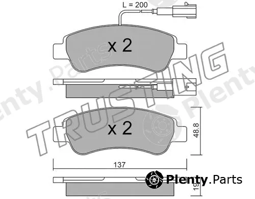 Trusting 726.1 — Brake Pad Set, disc brake
