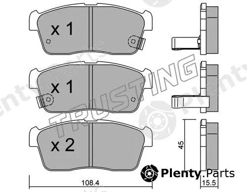Trusting 430.0 — Brake Pad Set, disc brake