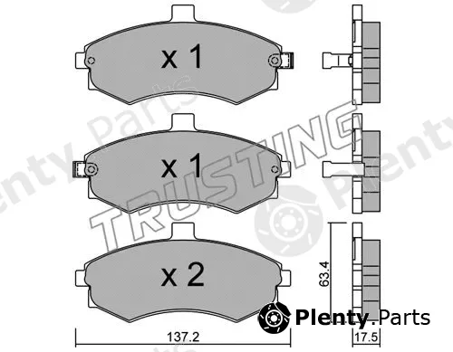 Trusting 520.0 — Brake Pad Set, disc brake