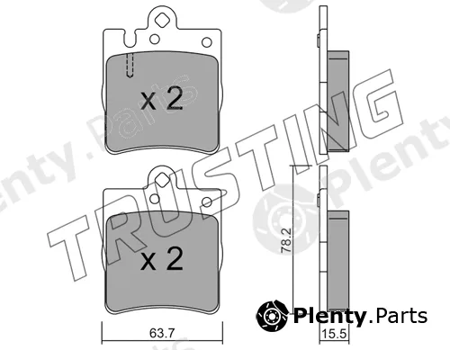 Trusting 353.0 — Brake Pad Set, disc brake
