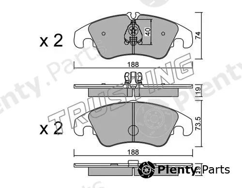 Trusting 791.6 — Brake Pad Set, disc brake