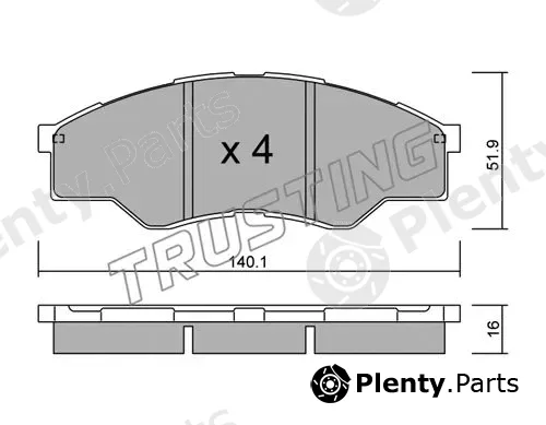 Trusting 813.0 — Brake Pad Set, disc brake