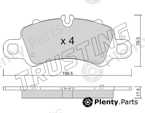 Trusting 1254.0 — Brake Pad Set, disc brake