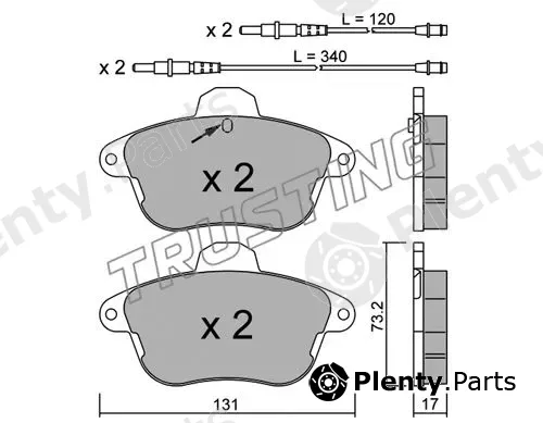 Trusting 191.1 — Brake Pad Set, disc brake