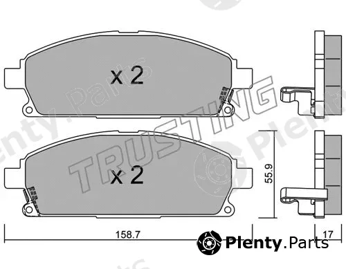 Trusting 421.1 — Brake Pad Set, disc brake