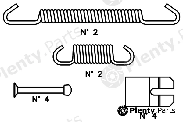 Trusting K453 — Accessory Kit, brake shoes