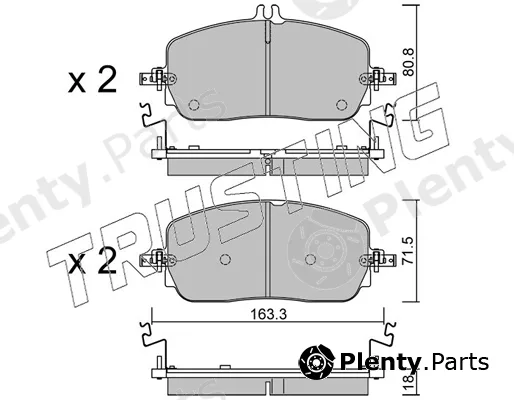 Trusting 1357.0 — Brake Pad Set, disc brake