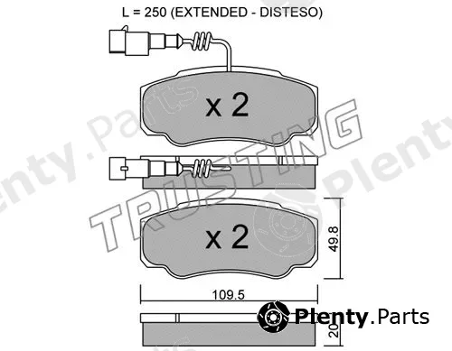 Trusting 548.1 — Brake Pad Set, disc brake