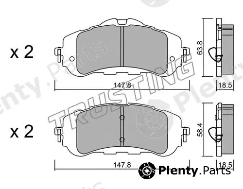 Trusting 999.0 — Brake Pad Set, disc brake