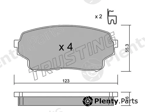 Trusting 781.0 — Brake Pad Set, disc brake